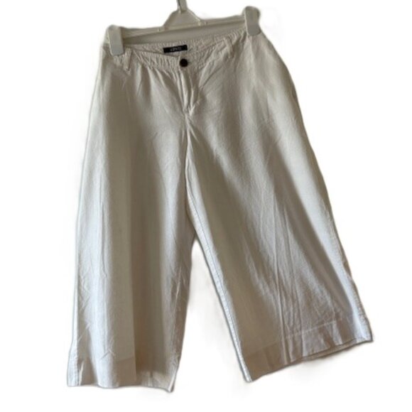 Apt. 9 White Linen Cropped Pants - Picture 1 of 6